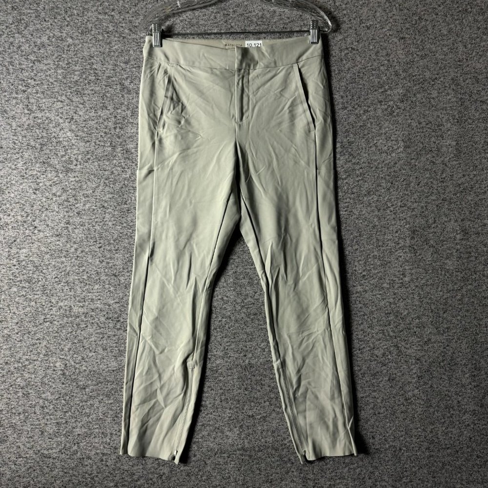 Athleta Women's Size 10 Beige Skinny Leg Stellar Trouser Pants